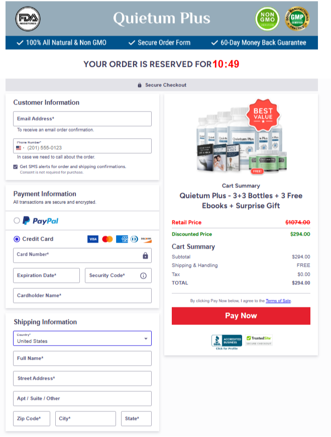 quietum-plus-payment-receipt